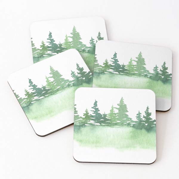 Item preview, watercolor forest landscape designed and sold by huyammina.