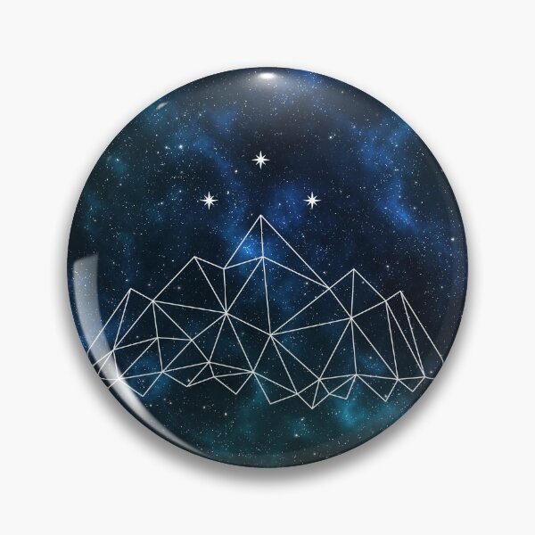 Item preview, Night court - geometric mountain and stars on galaxy background designed and sold by Ranp.