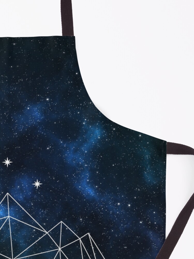 Alternate view of Night court - geometric mountain and stars on galaxy background Apron
