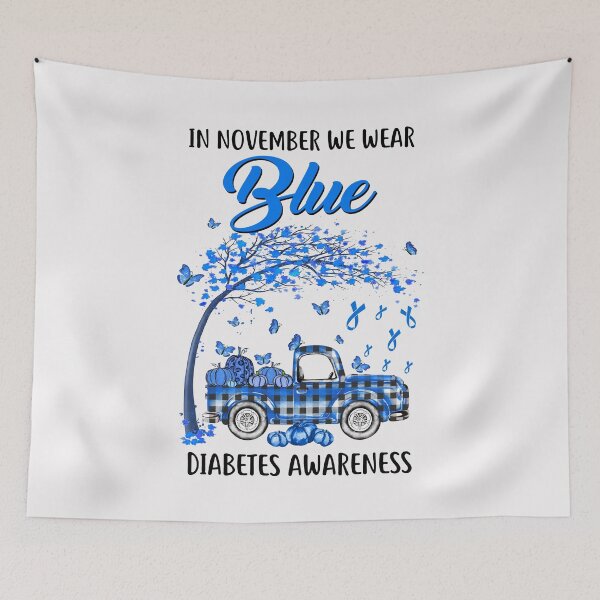 Item preview, In November We Wear Blue Truck Diabetes Awareness designed and sold by CreativeGift.