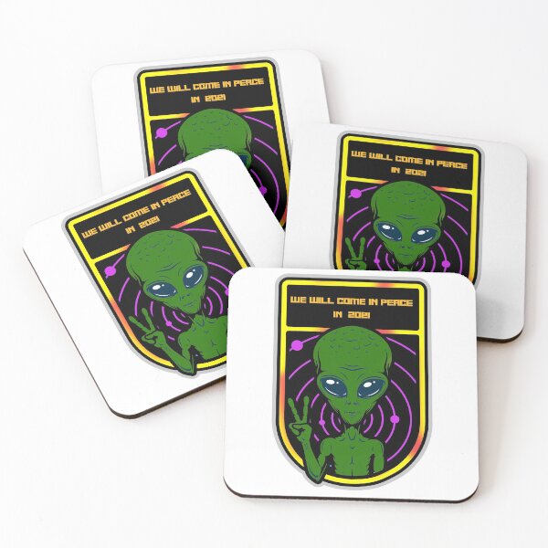 Item preview, In 2021 We will come in peace, Alien T-shirts  designed and sold by youssefattigui.