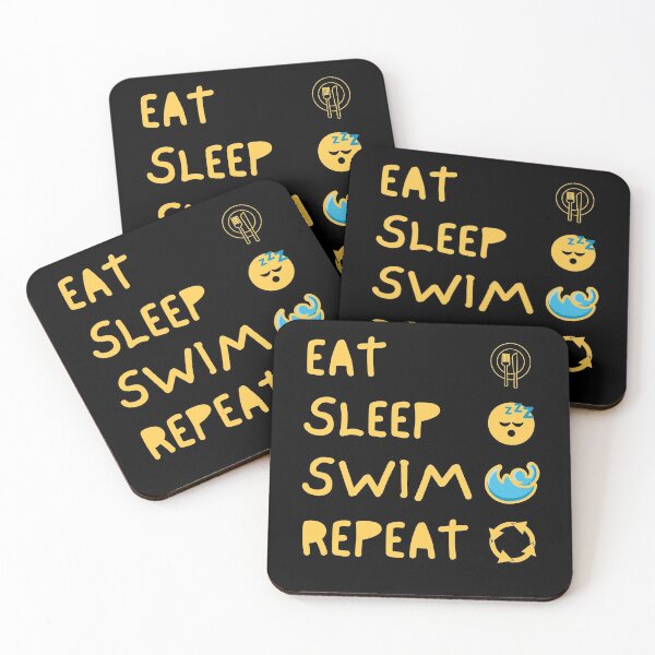 Item preview, Eat Sleep Swim Repeat - Yellow designed and sold by The Sober Art.
