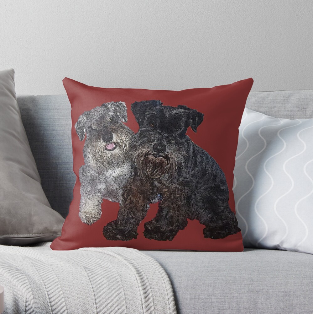 miniature schnauzer pillow