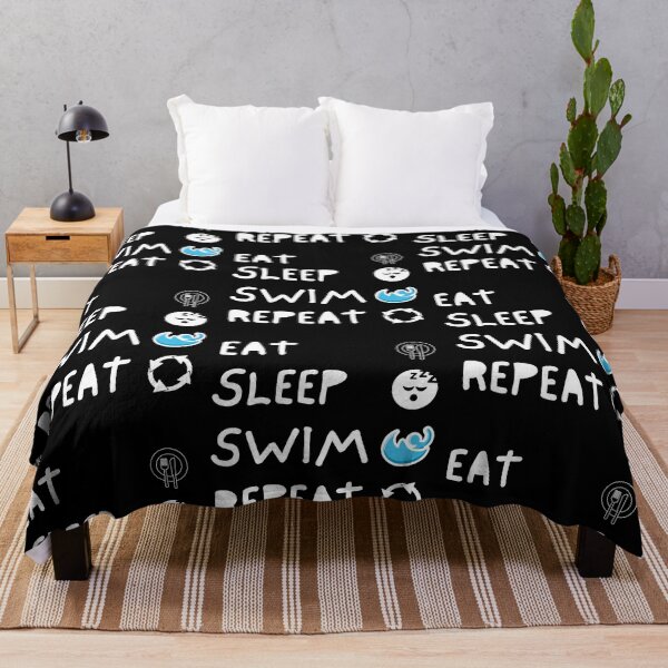 Item preview, Eat Sleep Swim Repeat - White designed and sold by The Sober Art.
