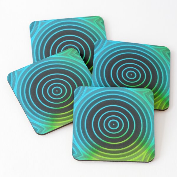 Item preview, Green gradient rings designed and sold by ApArtPaintings.