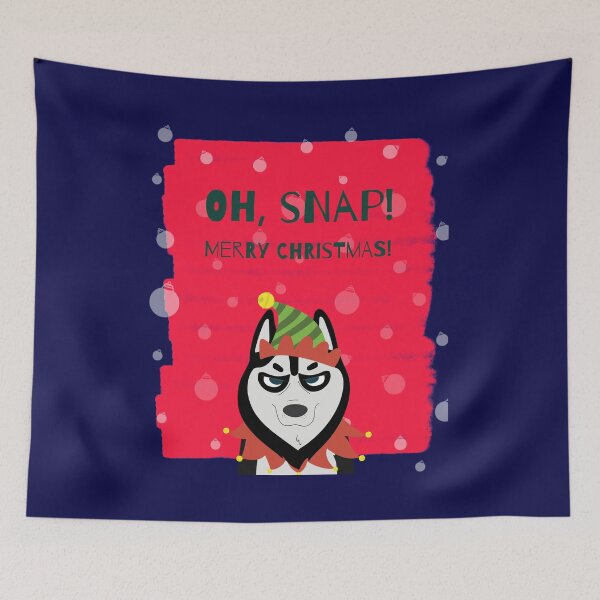 Item preview, oh snap! Merry Christmas - Cute Xmas dog  designed and sold by BlascoShop.