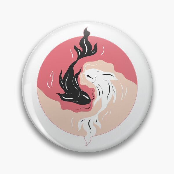 Item preview, Aesthetic Pink Yin Yang Koi Fish -  designed and sold by DesignStory.