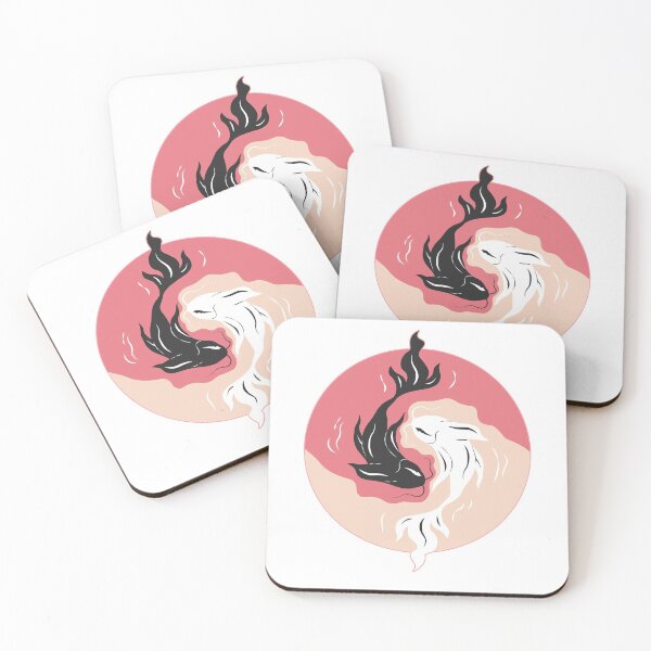 Item preview, Aesthetic Pink Yin Yang Koi Fish -  designed and sold by DesignStory.
