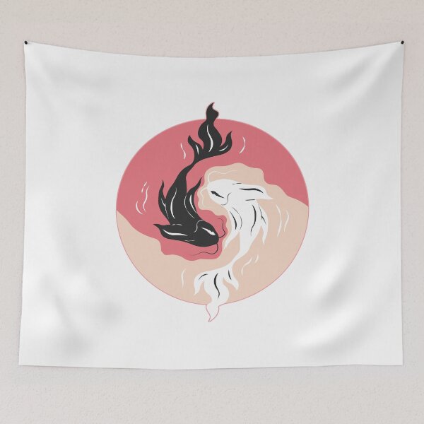 Item preview, Aesthetic Pink Yin Yang Koi Fish -  designed and sold by DesignStory.