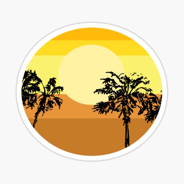 Palm trees tropical view Sticker