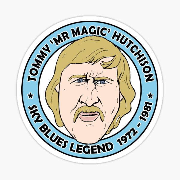 Sky Blues Legend - Tommy Hutchison 'Mr Magic'. Sticker