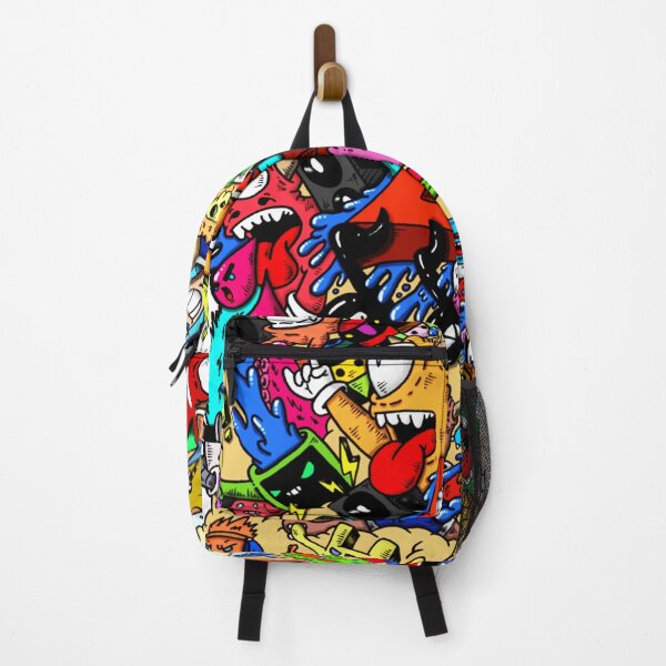 Item preview, Doodle triangle in middle colourfull with many cute monster designed and sold by Arramavis.