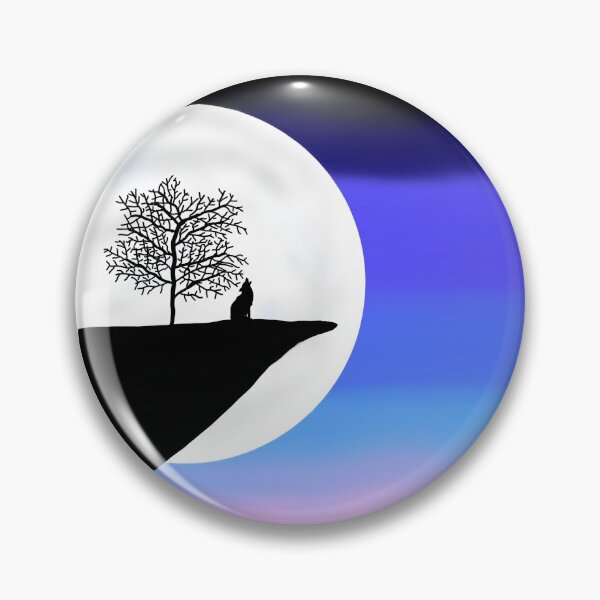 Item preview, Night sky with moon and wolf designed and sold by creativenweird.