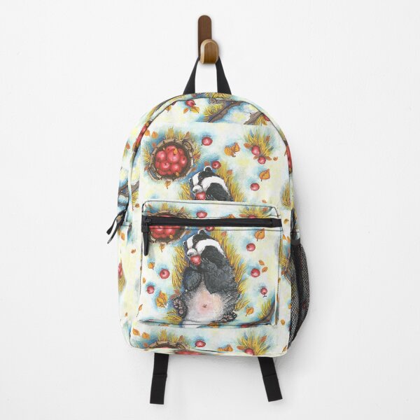 Item preview, Badger eating winter apples designed and sold by Margaret Ashenbach.