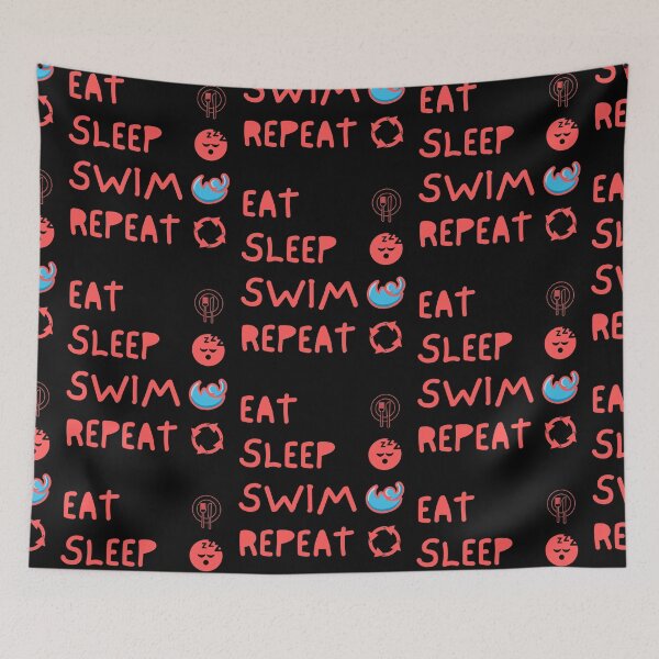 Item preview, Eat Sleep Swim Repeat - Orange designed and sold by The Sober Art.