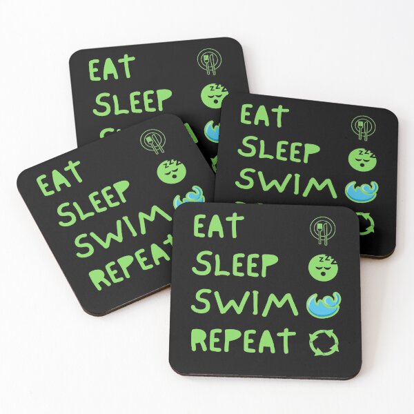 Item preview, Eat Sleep Swim Repeat - Green designed and sold by The Sober Art.