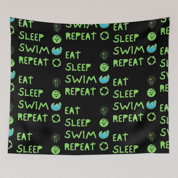 Item preview, Eat Sleep Swim Repeat - Green designed and sold by The Sober Art.