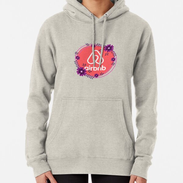 Floral Airbnb Logo Design for Superhosts Pullover Hoodie