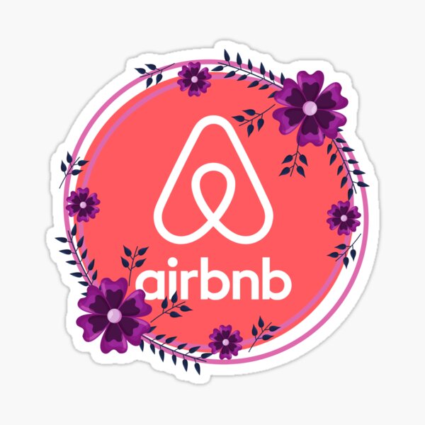 Floral Airbnb Logo Design for Superhosts Sticker