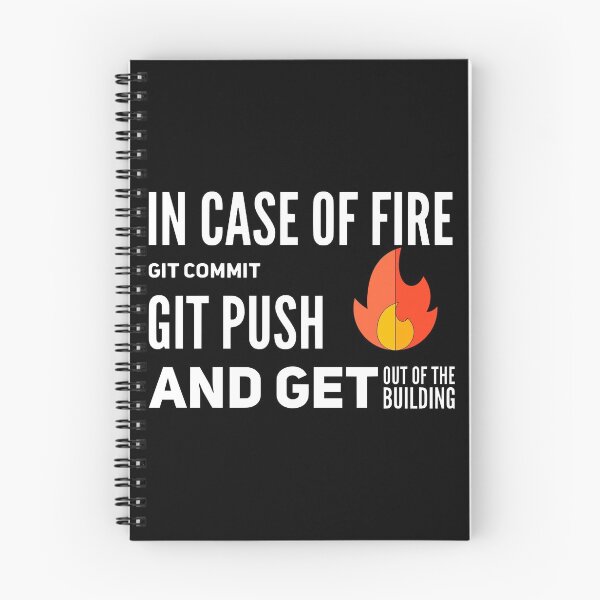 Item preview, En caso de incendio GIT Commit GIT Empuje y salga del edificio (color blanco) designed and sold by Stornu2Ruedas.