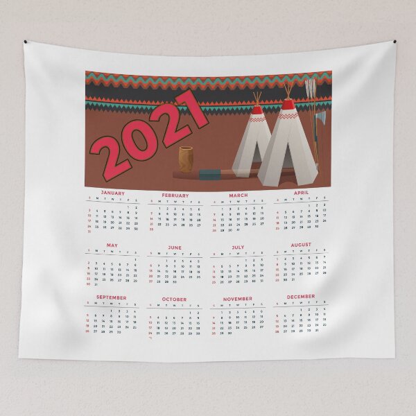 Item preview, Native American culture-calendar 2021 designed and sold by nativeStor.