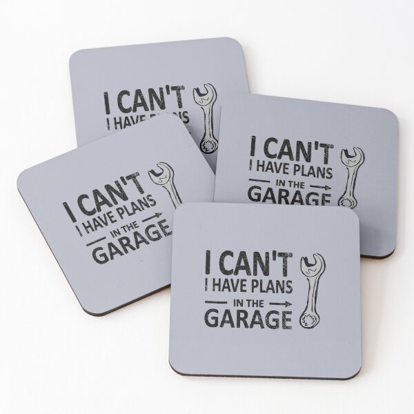 Item preview, I CAN'T I Have PLANS in the GARAGE Mechanic Plumber Black with Wrench designed and sold by frenchsalsa.