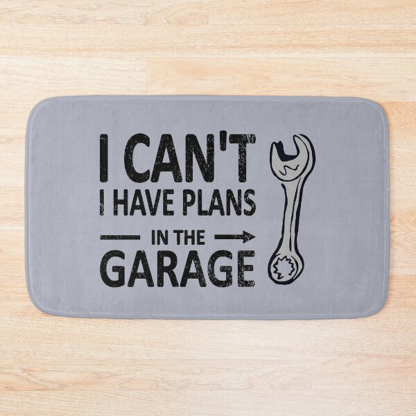 Item preview, I CAN'T I Have PLANS in the GARAGE Mechanic Plumber Black with Wrench designed and sold by frenchsalsa.