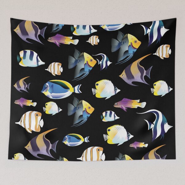 Item preview, Tropical Fishy Pattern Aquarium  designed and sold by loveoceanair.