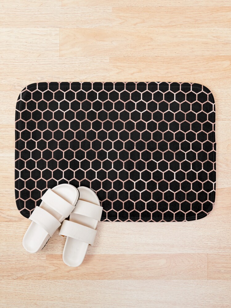 Alternate view of Rose Gold Honey Comb Bath Mat
