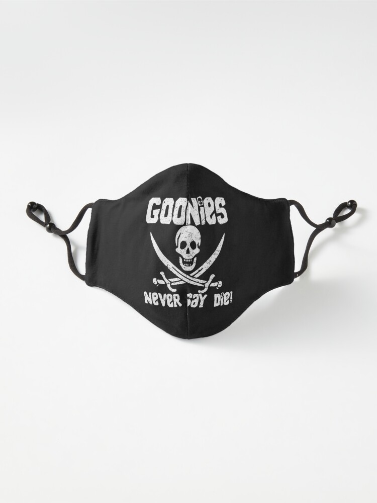 Alternate view of Goonies Never Say Die! Distressed Design For Men, Women, Kids Mask