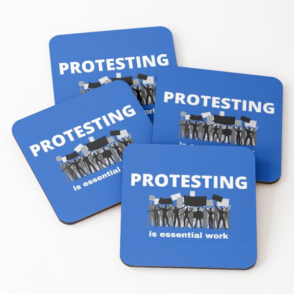 Item preview, Protesting Is Essential Work designed and sold by Lowdown Designs.