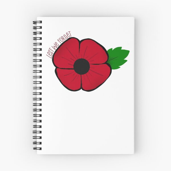 Item preview, Poppy Flower with Leaf Lest We Forget  designed and sold by Noelle Hyra.