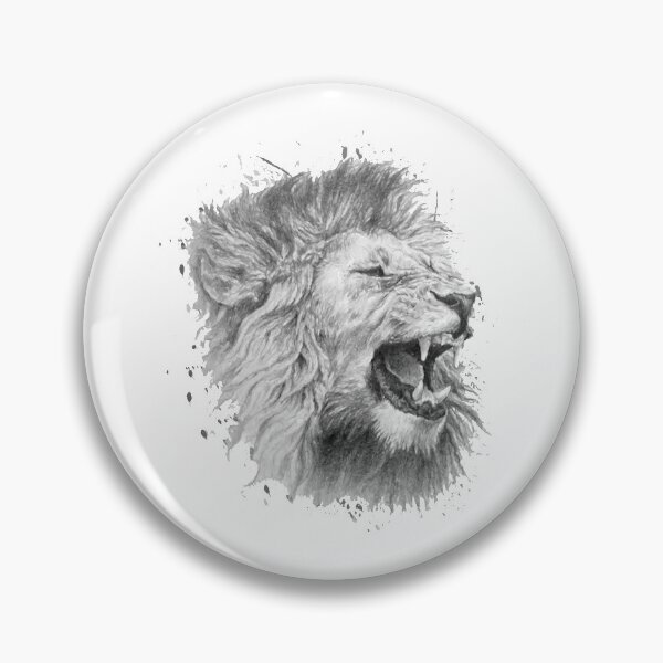 Item preview, The roar of the lion, lion roar watercolor designed and sold by DelzStudio.