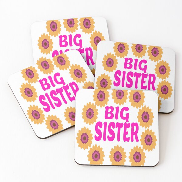 Item preview, Tshirt Big Sister Gift Idea Christmas Birthday Present Pink Flowers T-shirt designed and sold by GOOD-TIME.