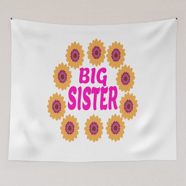 Item preview, Tshirt Big Sister Gift Idea Christmas Birthday Present Pink Flowers T-shirt designed and sold by GOOD-TIME.