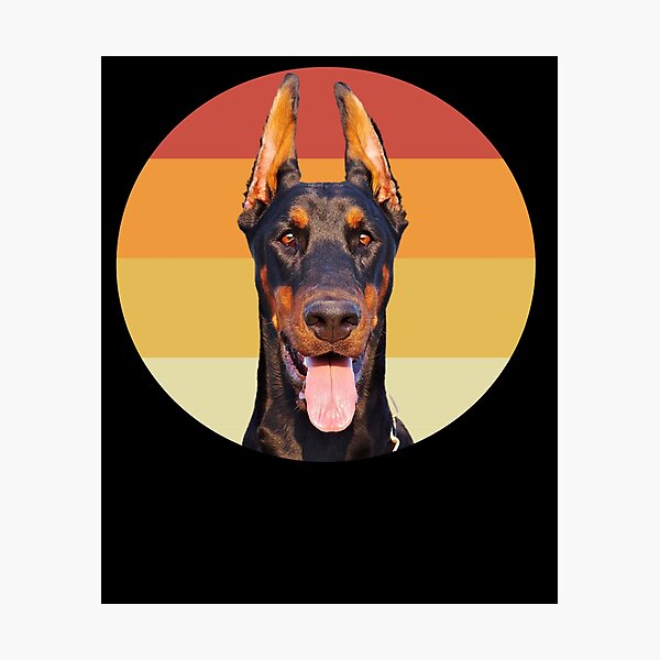 Item preview, doberman pinscher vintage retro face dog designed and sold by alaechamlal.