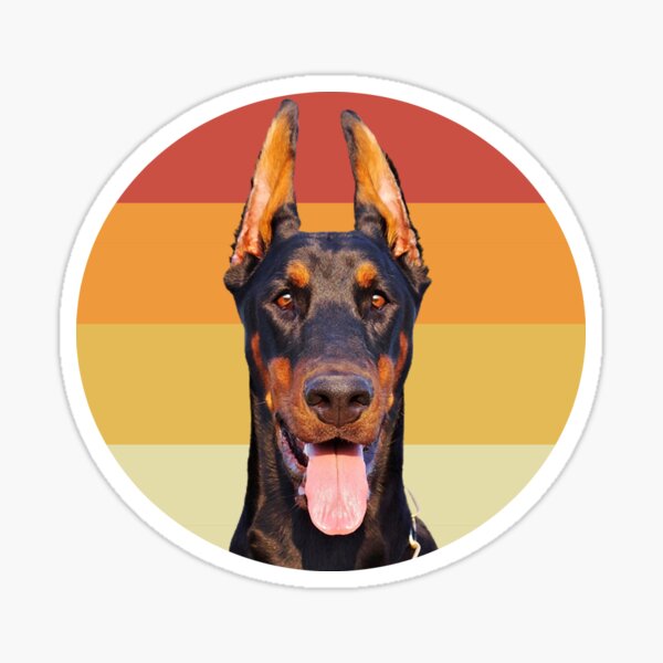 Item preview, doberman pinscher vintage retro face dog designed and sold by alaechamlal.