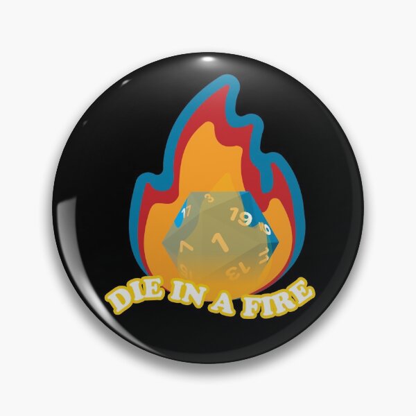 Item preview, Die In A Fire, DND Dice, D20 Dice designed and sold by brainthought.