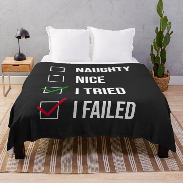 Item preview, Naughty, Nice, I tried, I failed designed and sold by EaolaDesign.