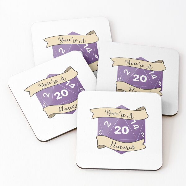 Item preview, D20, critical success, You're a Natural!, dnd dice, d20, polyhedral designed and sold by brainthought.