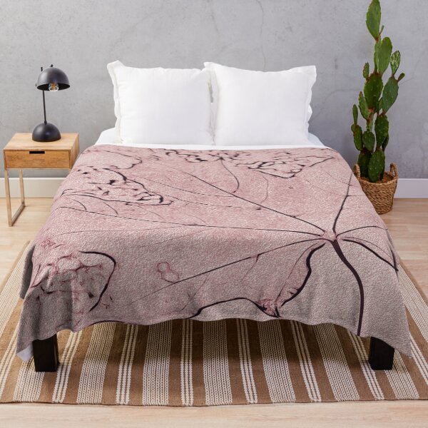 Item preview, Maple leaf minimalistic metallic pink art designed and sold by SulkaCreative.