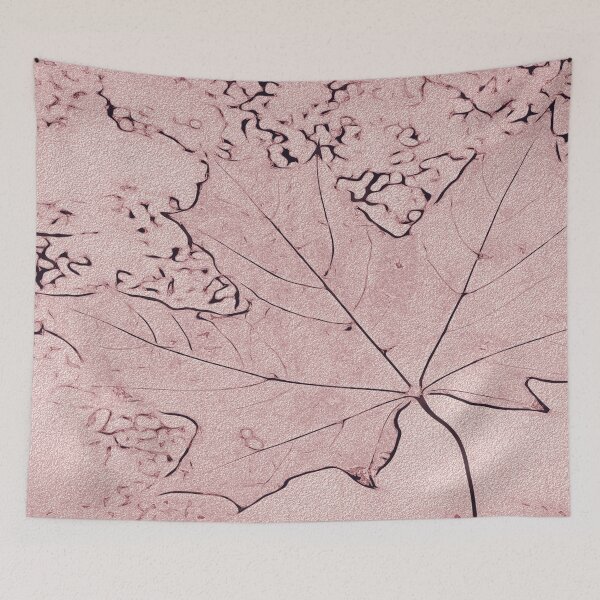 Item preview, Maple leaf minimalistic metallic pink art designed and sold by SulkaCreative.