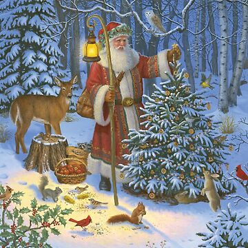 Artwork thumbnail, Santa Claus and the Animals' Christmas Tree by RuthSanderson