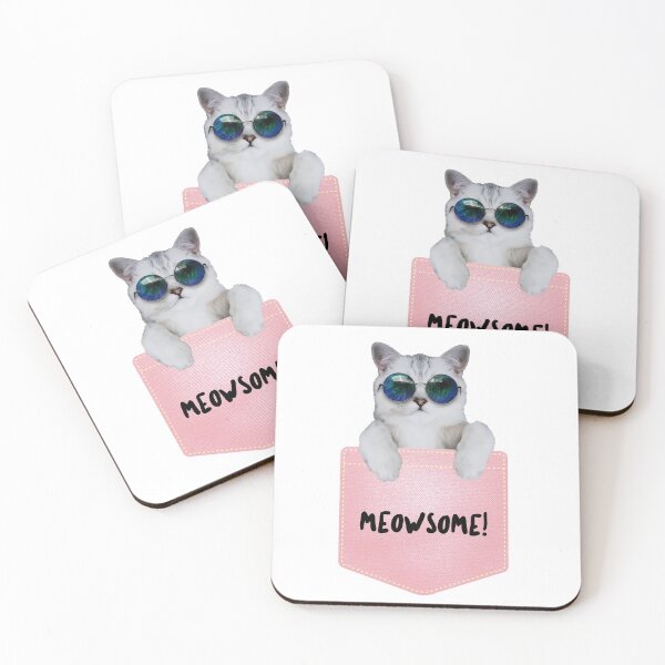 Item preview, Cute cat In The pocket Meowsome Funny Cat designed and sold by PunchText designs.