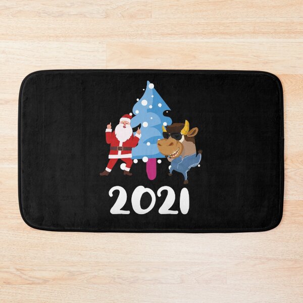 Item preview, Funny Ox In Sunglasses With Dancing Santa New Year 2021 Chinese Zodiac Animal Ox Cool Xmas Gift designed and sold by FunnySunny T-Shirts.
