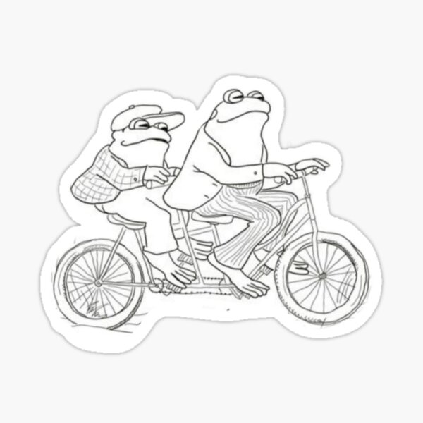 YUSDECOR Vintage Black and White Frog Toad on Bike Antique