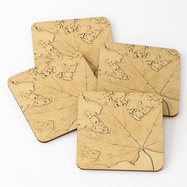 Item preview, Maple leaf minimalistic golden art designed and sold by SulkaCreative.