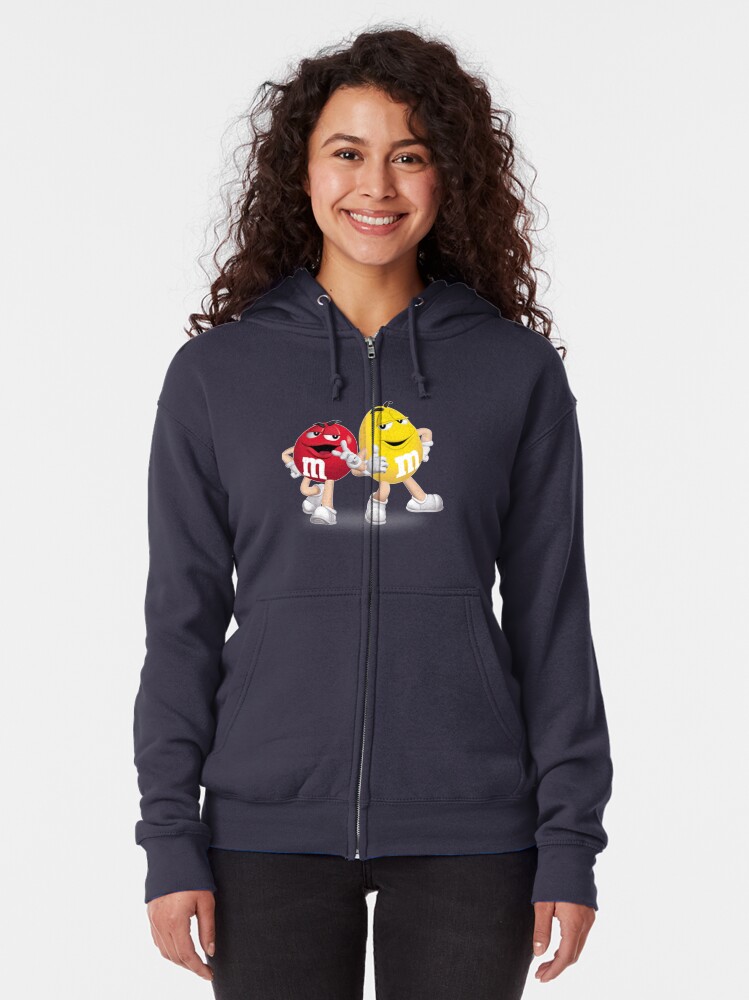 Alternate view of m&m's red and yellow Zipped Hoodie