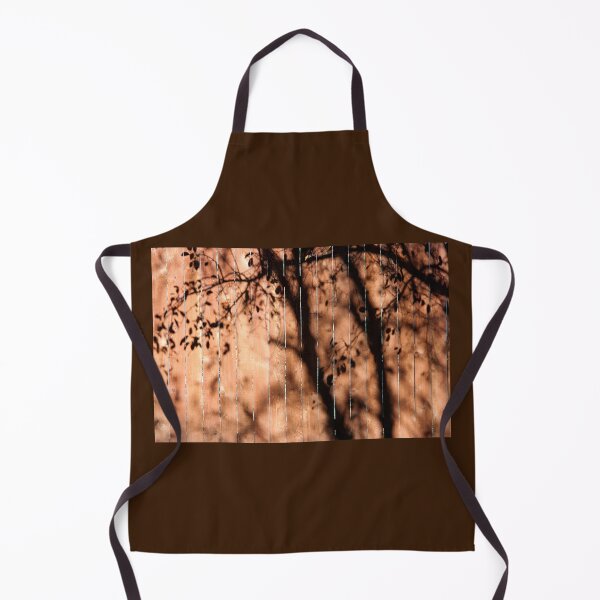 Item preview, Tree and leaf shadows on old wooden fence designed and sold by pixelmountain.
