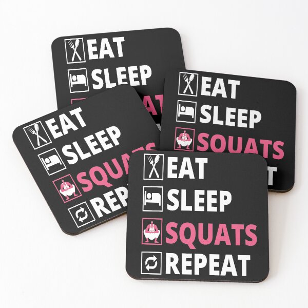 Item preview, Eat sleep squats repeat designed and sold by Apoorv Choudhary.